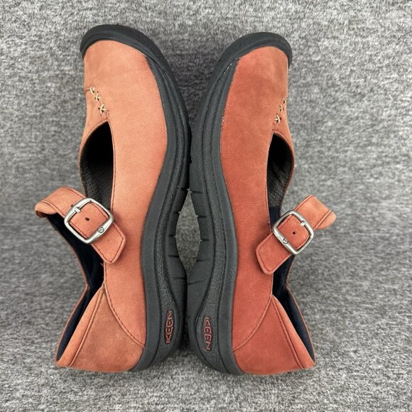 ✅Keen Sydney 5411 Red Leather Mary Jane Comfort Shoes Women's 7 *DISCOLORED NIB - Picture 6 of 13